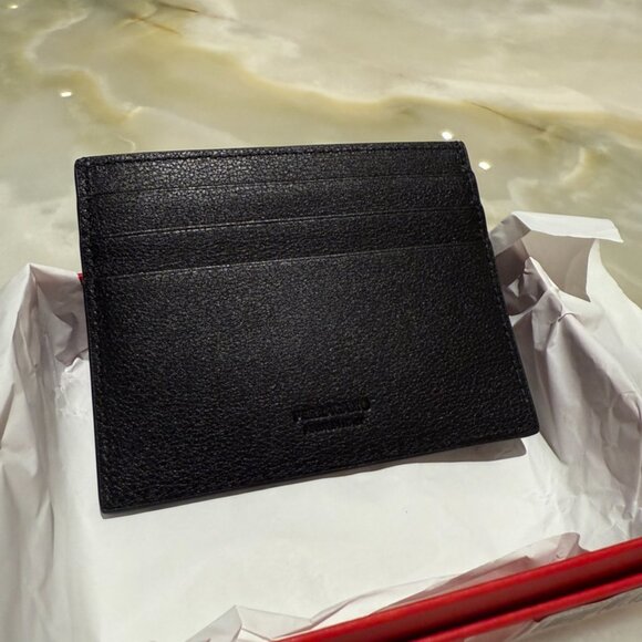 Mens Salvatore Ferragamo Venna Logo Leather Card Case Card Holder Wallet - Picture 2 of 5